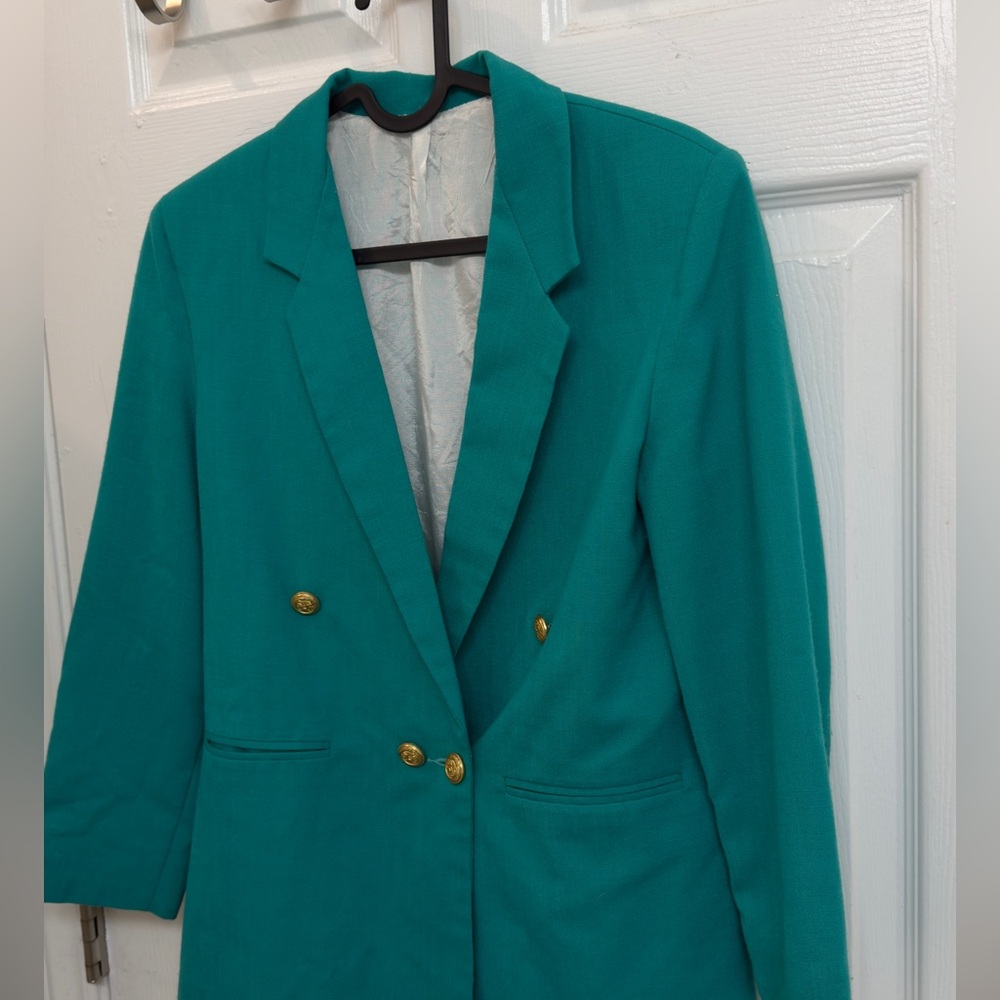 Andhurst Teal Double-Breasted Women's Blazer size M